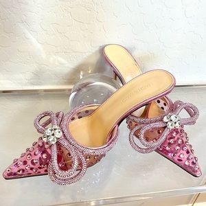 Mach & Mach Crystal Pink Mules